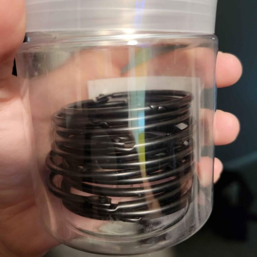 black shower rings